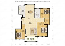 中港城皇家公寓 3室2厅1卫 142m&sup2;