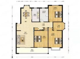 星湖花园 3室2厅2卫 158m&sup2;