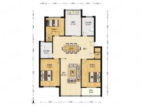 新龙花苑 3室2厅1卫 131.02m&sup2;