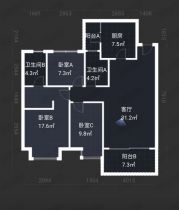 恒大悦珑湾 3室2厅2卫 117m&sup2;