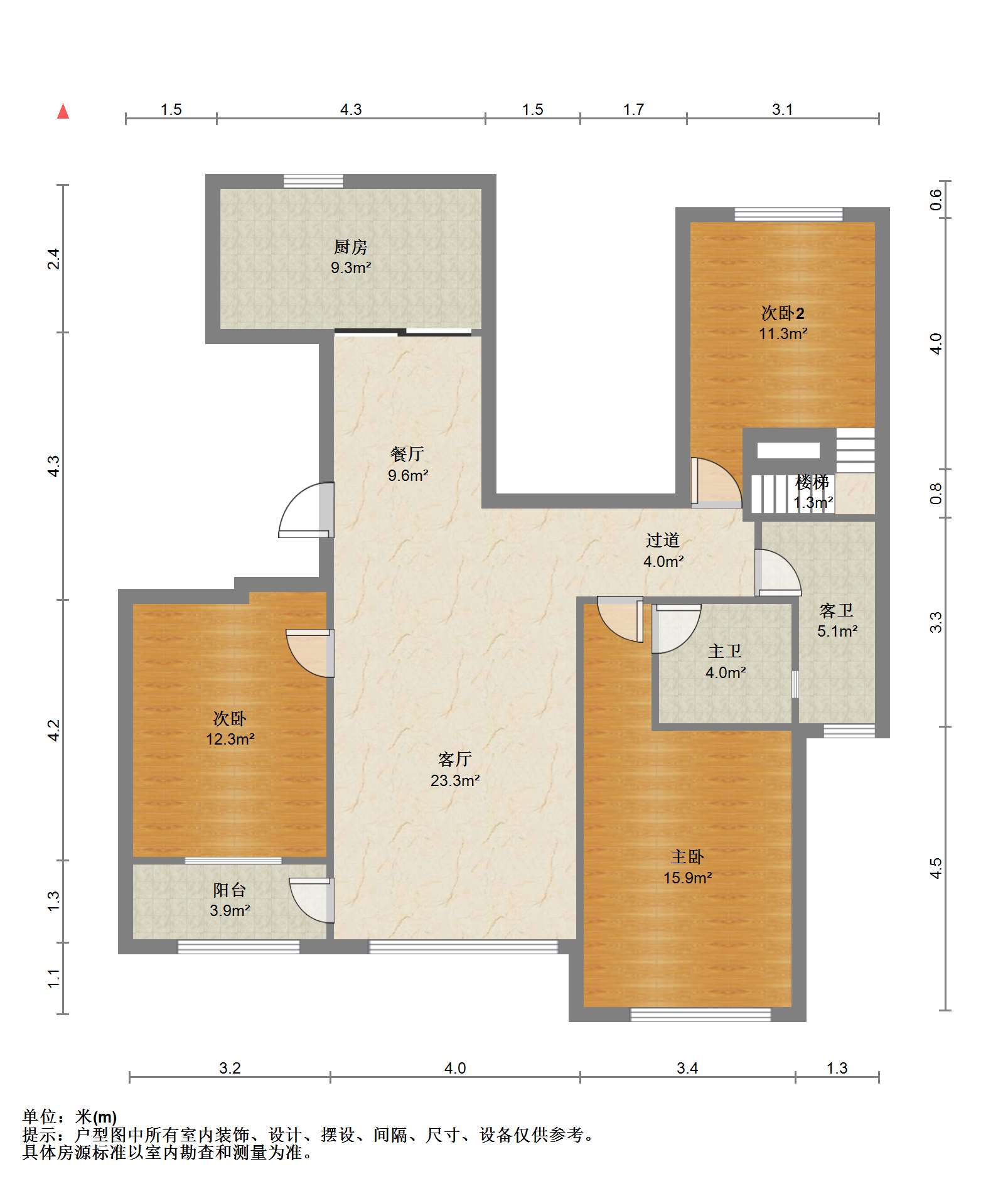 金色城邦 4室2厅2卫 136m&sup2;