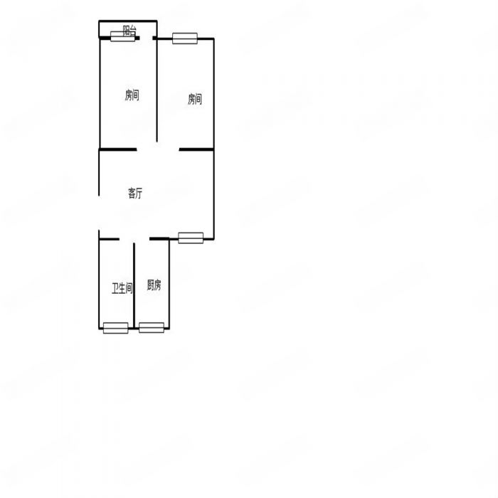 富民新村(南通经济技术开发区) 2室2厅1卫 62.27m&sup2;