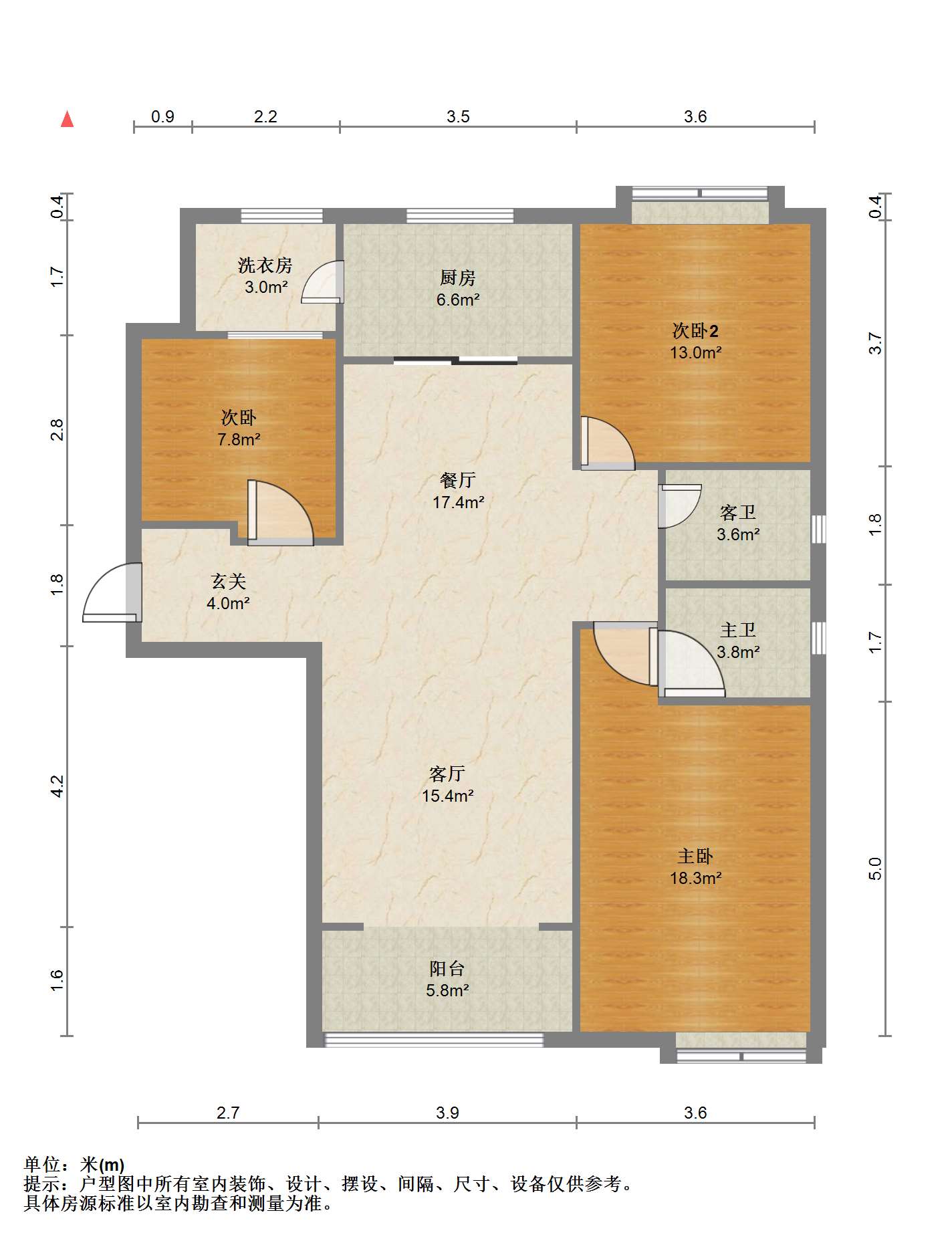 碧桂园(南通经济技术开发区) 3室2厅2卫 135m&sup2;