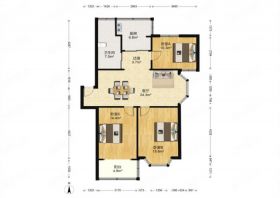 外滩小区 3室2厅1卫 97m&sup2;