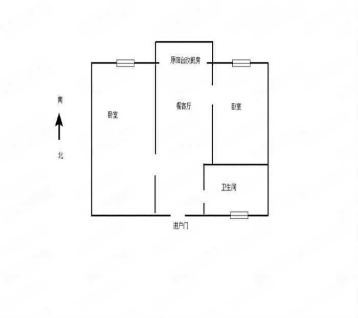 易家桥新村 2室1厅1卫 55.82m&sup2;