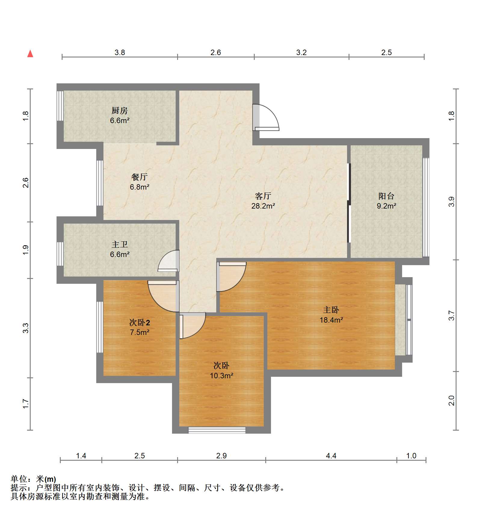 桂花小镇 3室2厅1卫 120.77m&sup2;