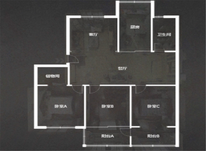 小石桥花苑 3室2厅1卫 121m&sup2;