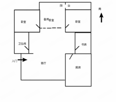森大蒂花苑 3室2厅1卫 138.4m&sup2;