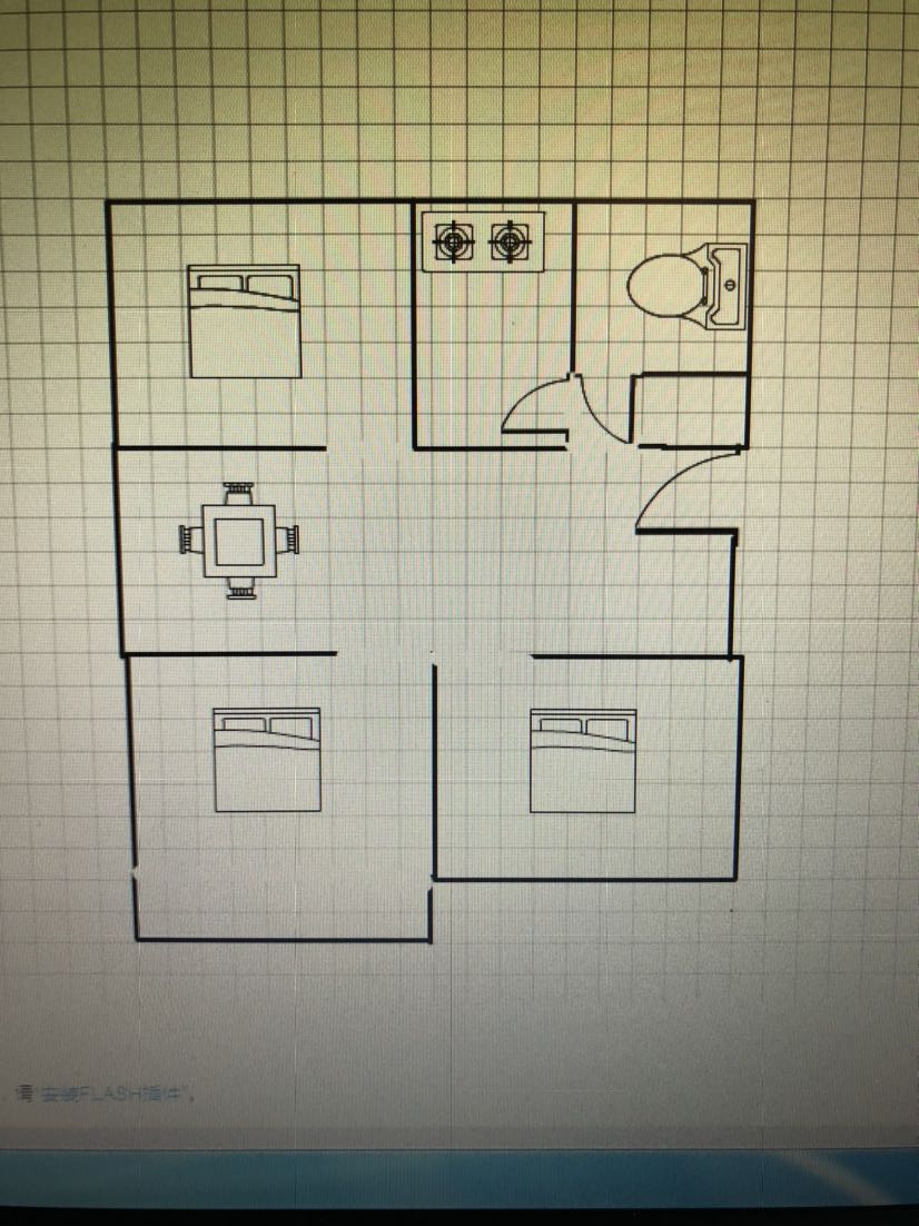 虹桥南村 3室1厅1卫 68.01m&sup2;
