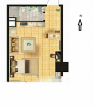 凤凰文化广场 1室1厅1卫 59m&sup2;