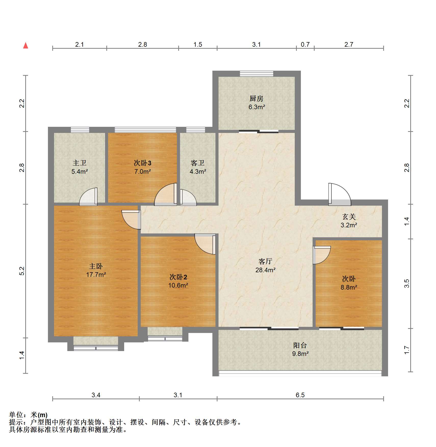 景瑞御府 4室1厅2卫 147.59m&sup2;