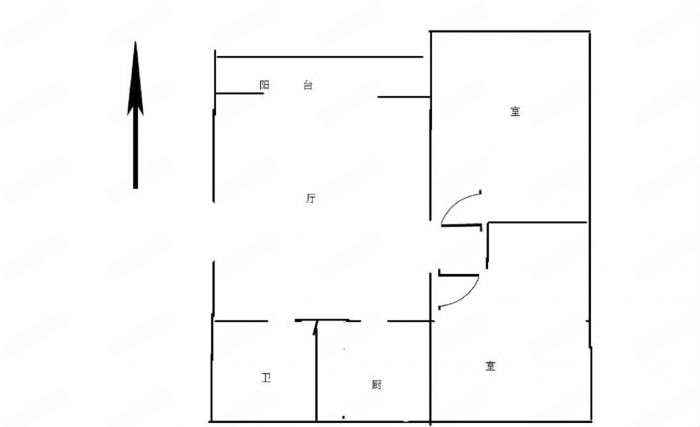 景华城 2室2厅1卫 98m&sup2;