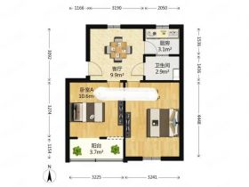 新华三村 2室1厅1卫 55.8m&sup2;