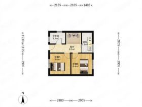 涌鑫八达通广场 2室1厅1卫 51.37m&sup2;