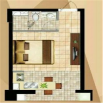 鑫湖国贸中心 1室1厅1卫 45m&sup2;