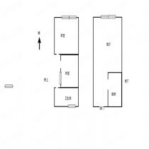 四季食品城 2室1厅1卫 56.35m&sup2;
