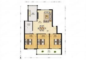 城港花苑 3室2厅1卫 124.52m&sup2;