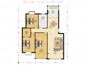 天虹花园 3室2厅1卫 137m&sup2;