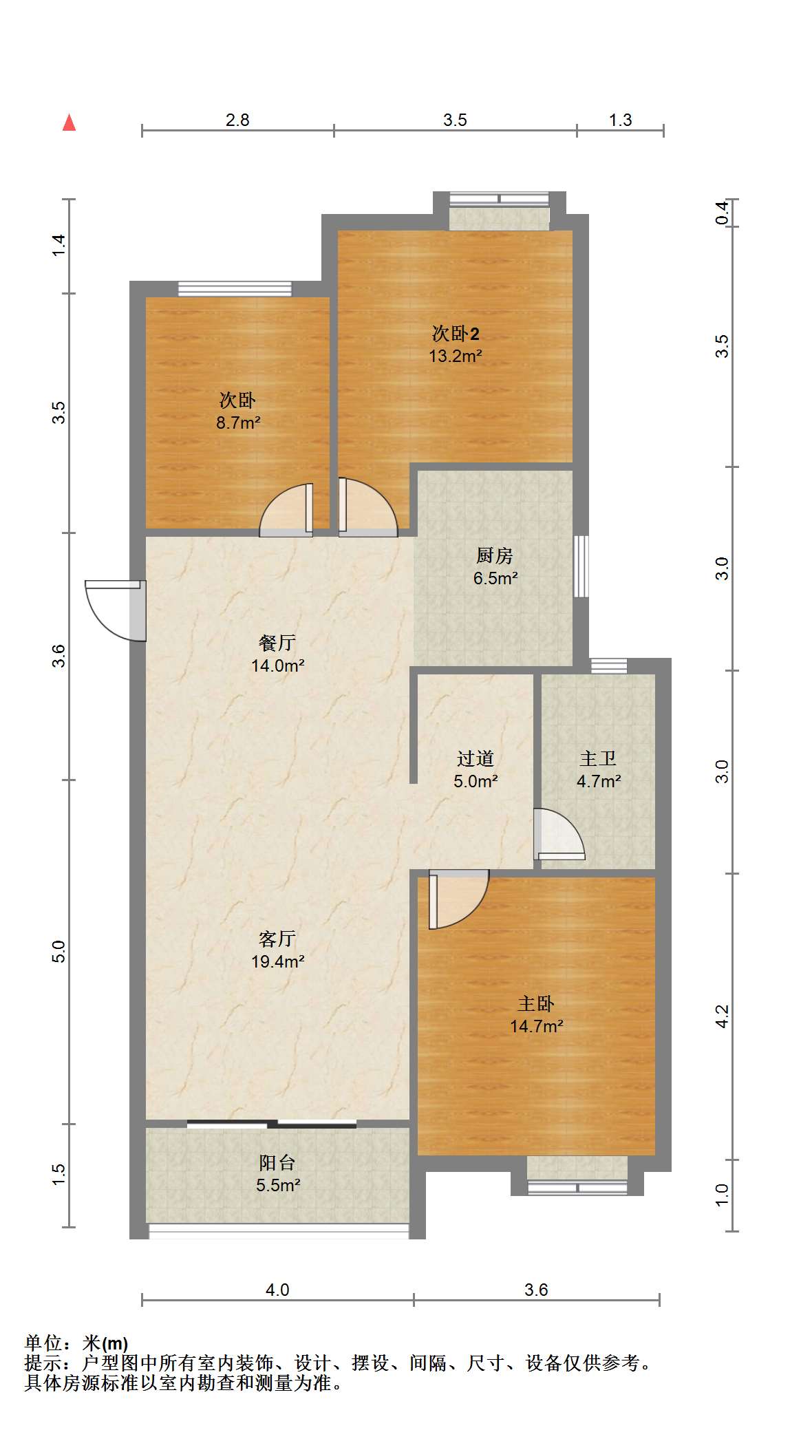 华润悦锦湾 3室2厅1卫 112.26m&sup2;