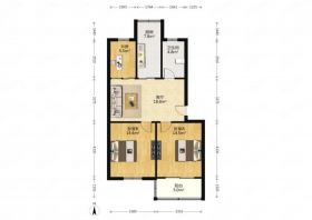 越江新村 3室1厅1卫 84m&sup2;