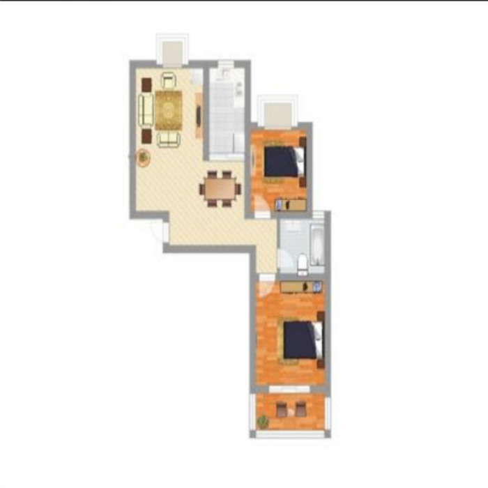 炜赋花苑 2室2厅1卫 91.5m&sup2;