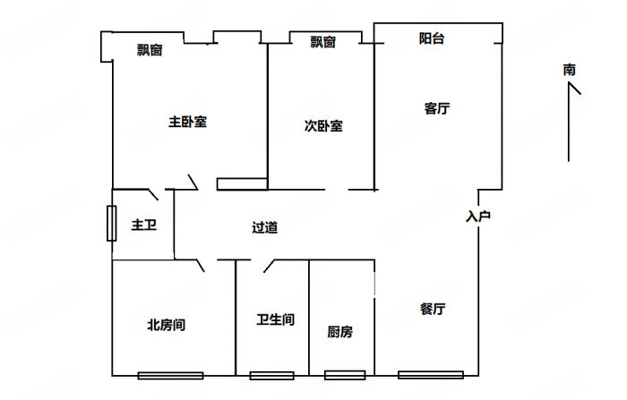 濠滨花园 4室2厅2卫 160.00m&sup2;