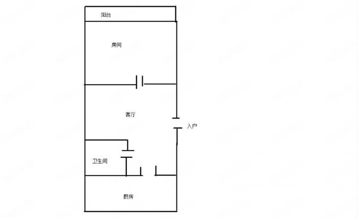 锦安花园 1室1厅1卫 59.99m&sup2;