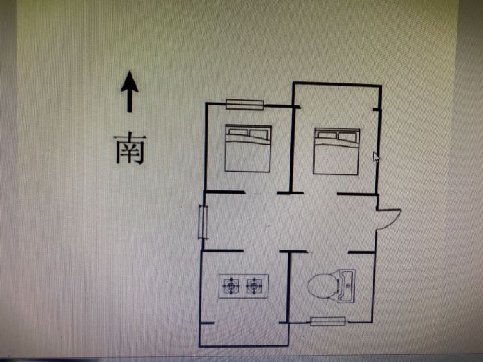 和谐汇景新苑 2室2厅1卫 90m&sup2;