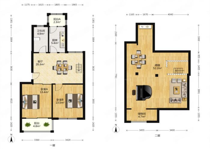 锦城苑 2室2厅1卫 120m&sup2;