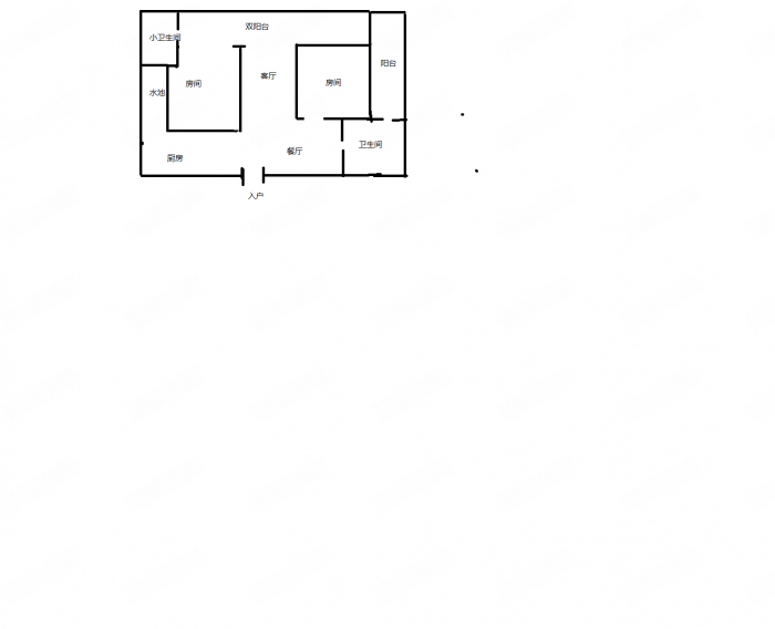 名都广场 2室1厅2卫 116m&sup2;
