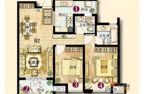 保利香槟国际 2室2厅1卫 101.00m&sup2;
