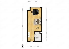 圆融嘉悦阁 1室1厅1卫 57.8m&sup2;