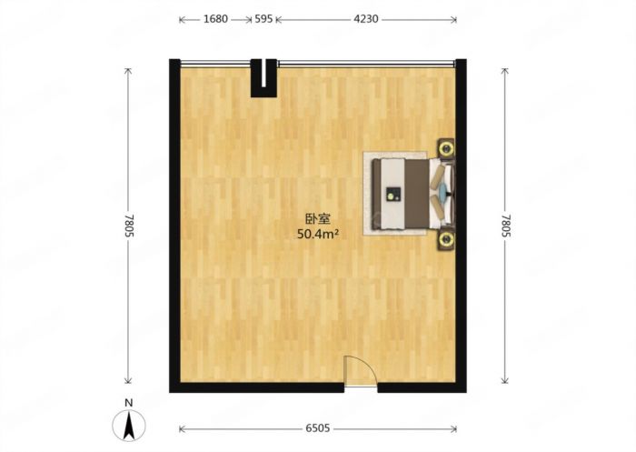 天空之城 1室1厅1卫 50m&sup2;