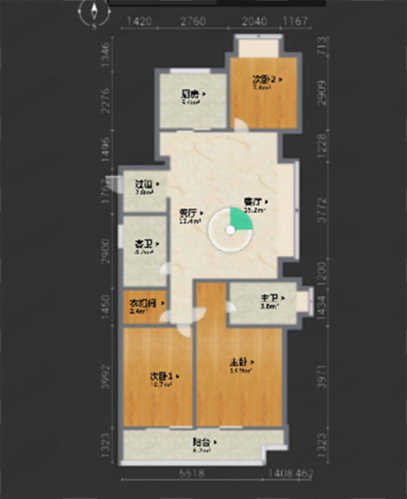 绿城&middot;晓风印月 3室2厅2卫 120m&sup2;