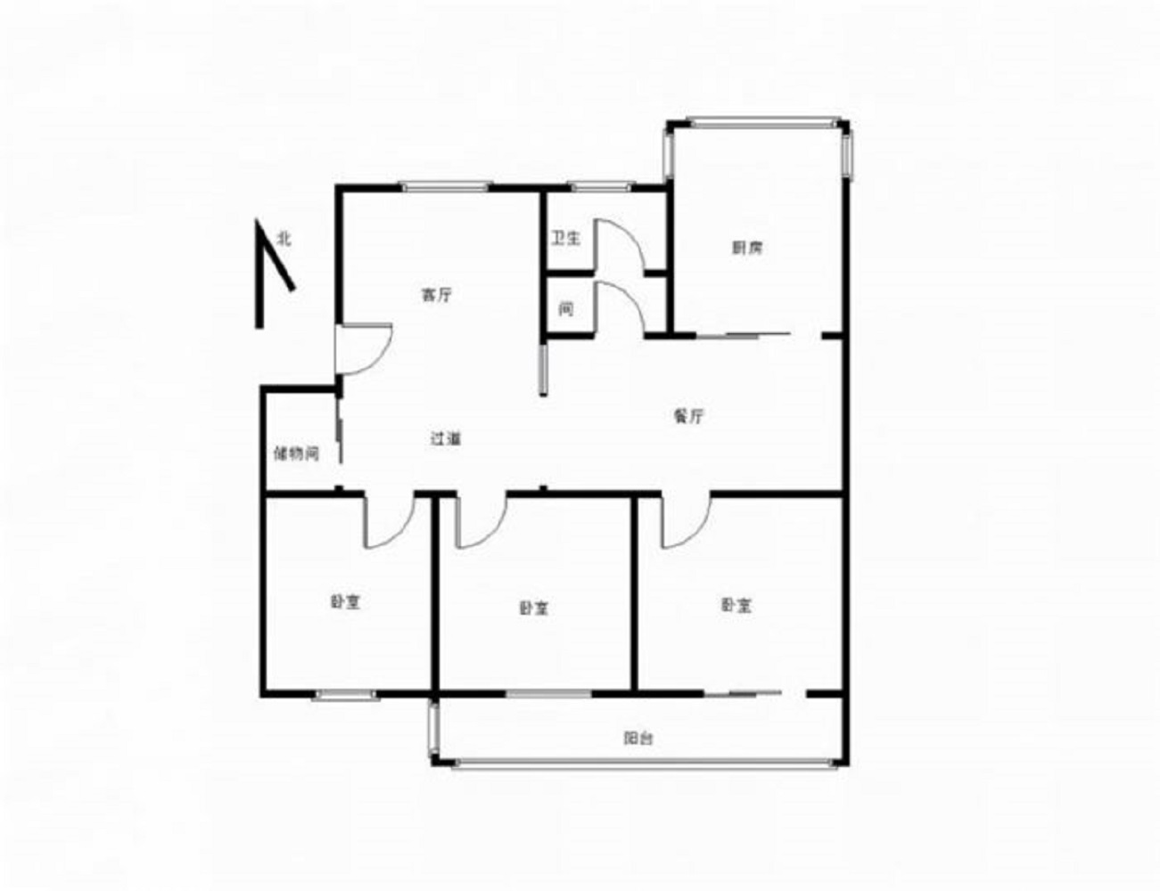 南通东苑小区 3室2厅1卫 130m&sup2;