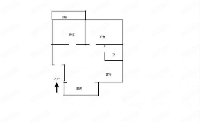 凯旋花园 2室1厅1卫 100m&sup2;