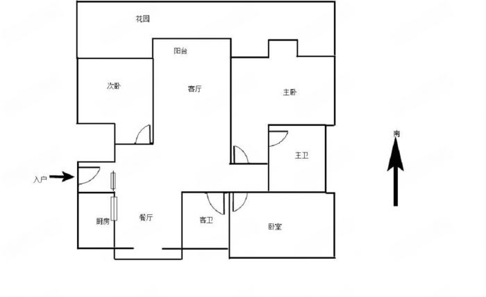 天安花园 3室2厅2卫 143m&sup2;