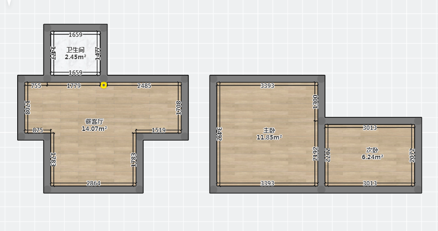 天空之城 2室1厅1卫 41.58m&sup2;
