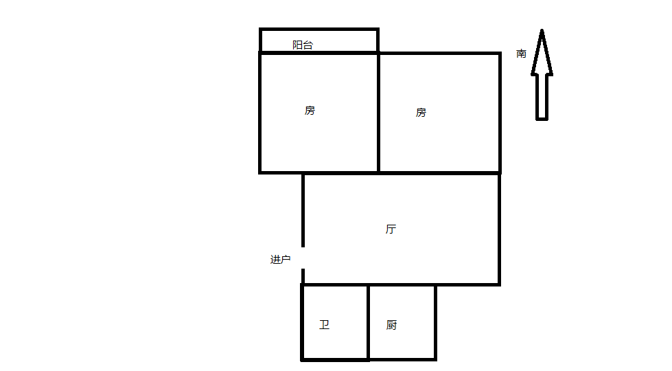 北郭东村北区 2室1厅1卫 76m&sup2;