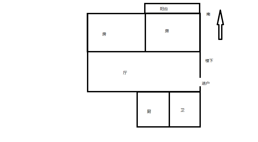 北郭东村北区 2室1厅1卫 75.00m&sup2;