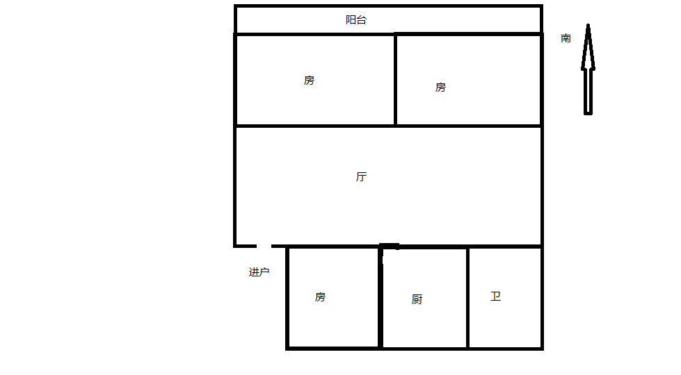 莲花苑 3室1厅1卫 107m&sup2;