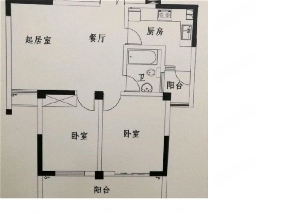 三里墩花苑三期 2室1厅1卫 100m&sup2;