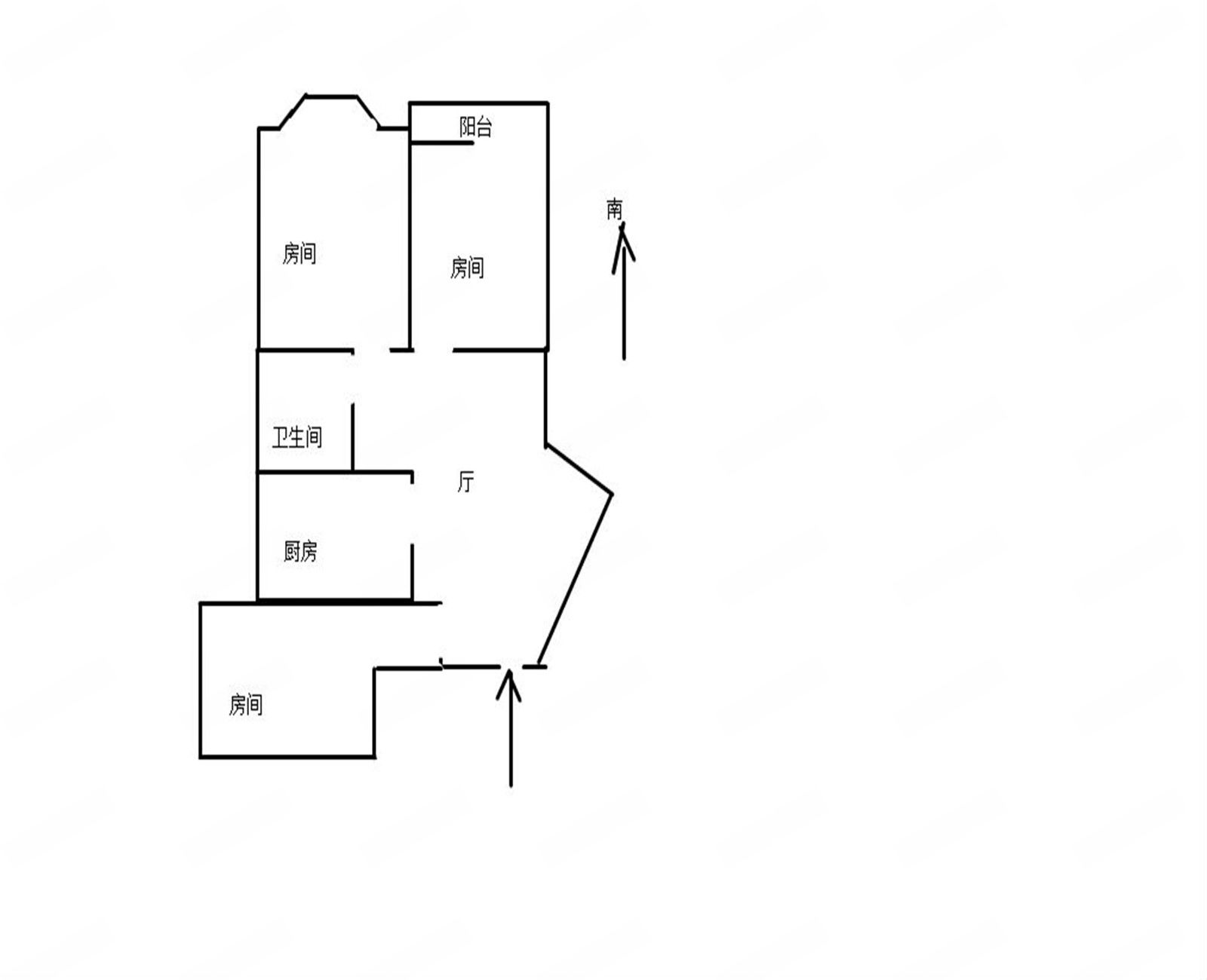 华能苑 2室1厅1卫 106m&sup2;