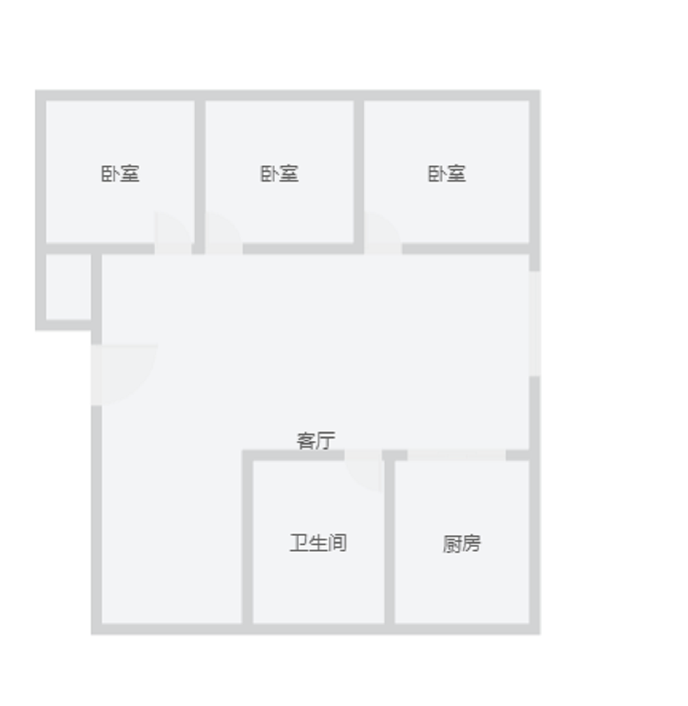 鑫乾花园 3室2厅1卫 130m&sup2;