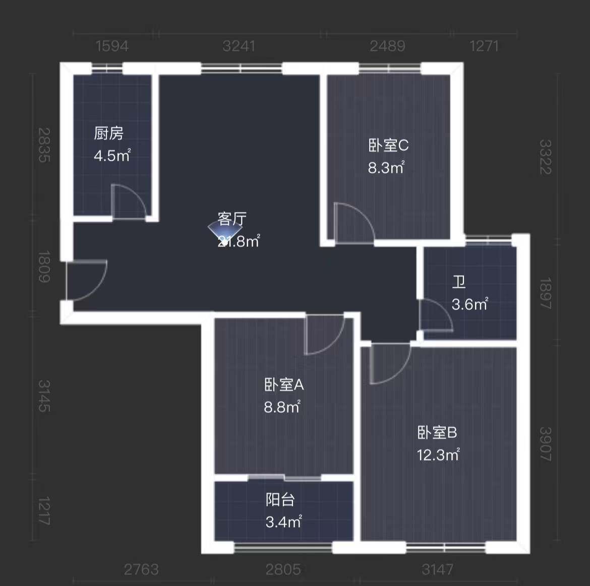 万和家园（开发区） 3室2厅1卫 89.2m&sup2;