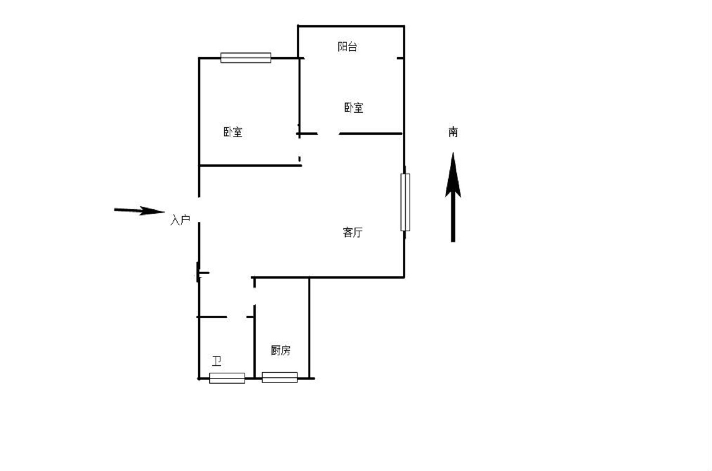将军二园 2室1厅1卫 60m&sup2;