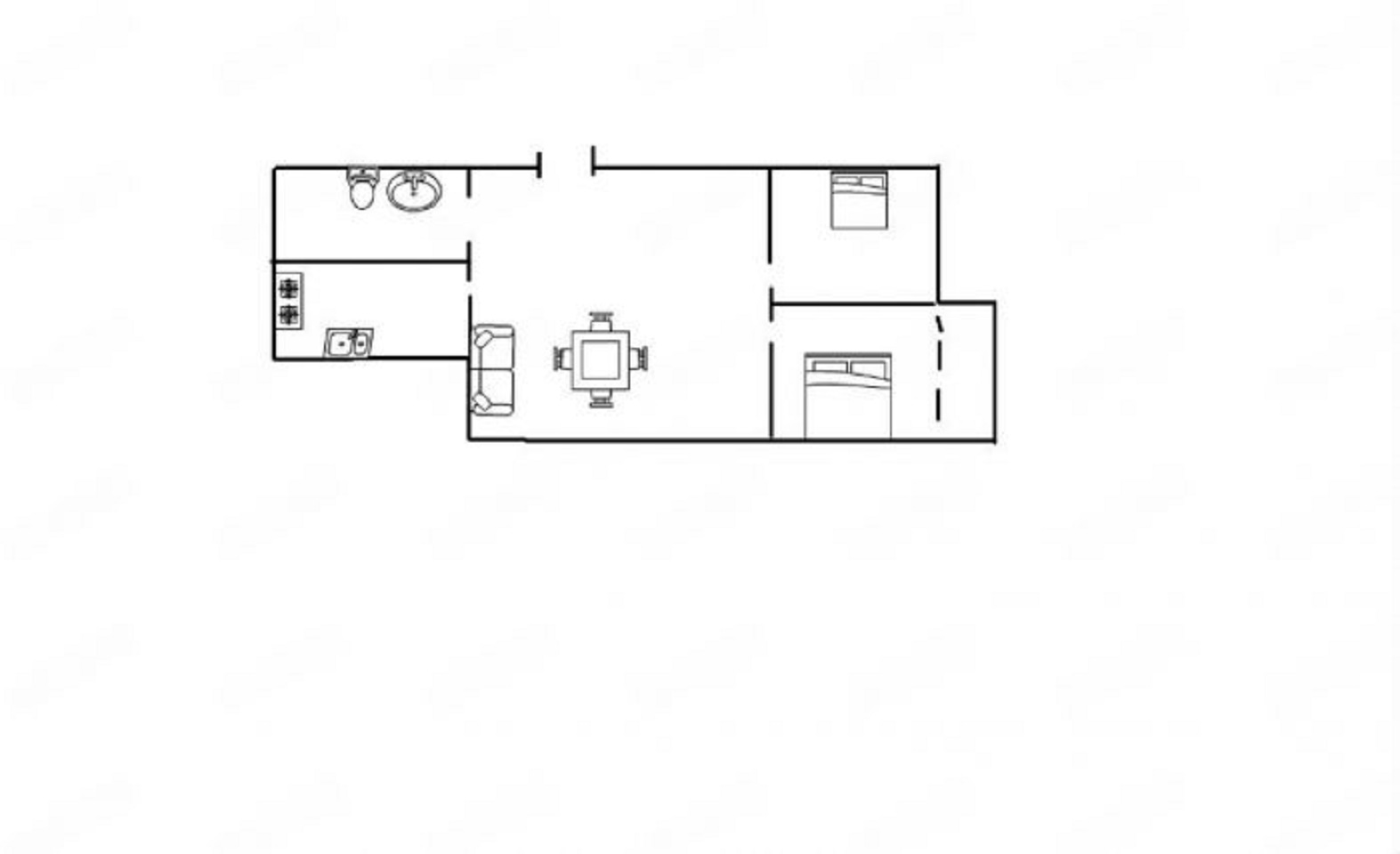 花园角 2室1厅1卫 72.00m&sup2;