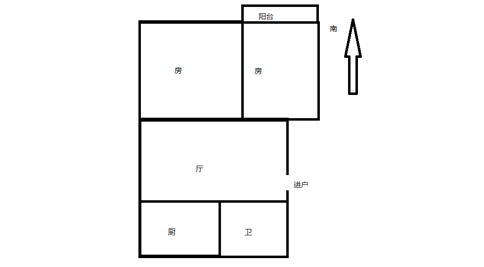 宝隆花园 2室1厅1卫 75m&sup2;
