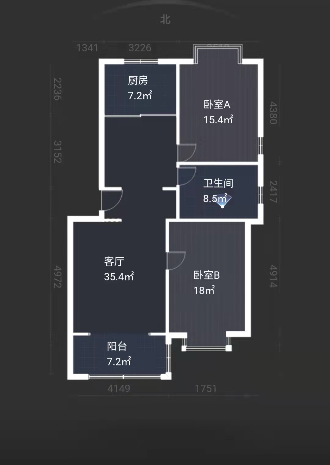 大东公寓 2室2厅1卫 101m&sup2;