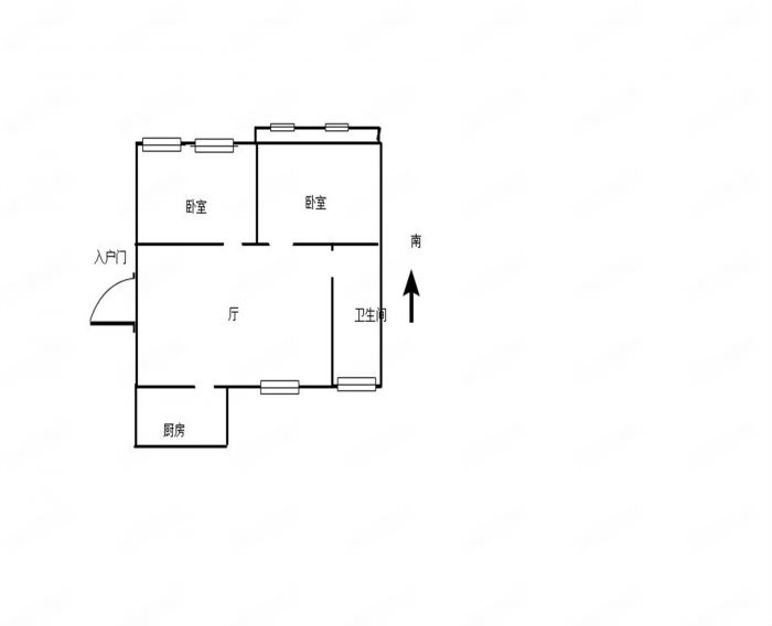 易家桥新村 2室1厅1卫 60m&sup2;